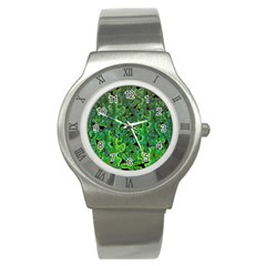 Green Corals Stainless Steel Watch by Valentinaart