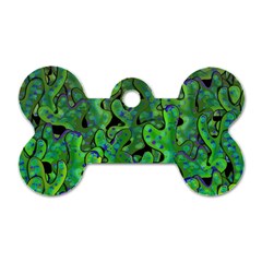 Green Corals Dog Tag Bone (one Side) by Valentinaart