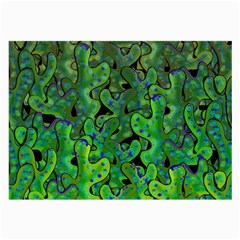 Green Corals Large Glasses Cloth by Valentinaart