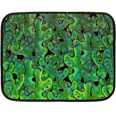 Green Corals Double Sided Fleece Blanket (mini)  by Valentinaart