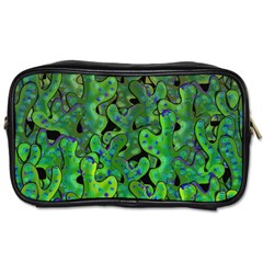 Green Corals Toiletries Bags 2-side by Valentinaart