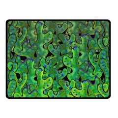 Green Corals Double Sided Fleece Blanket (small)  by Valentinaart