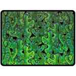 Green corals Double Sided Fleece Blanket (Large)  80 x60  Blanket Back