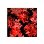 red flower  Satin Bandana Scarf Front