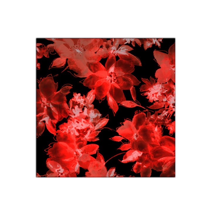 red flower  Satin Bandana Scarf