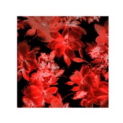 Red Flower  Small Satin Scarf (square) by Brittlevirginclothing