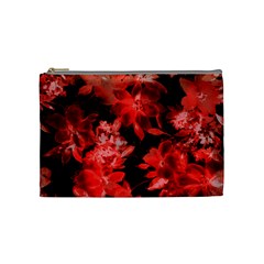 Red Flower  Cosmetic Bag (medium)  by Brittlevirginclothing