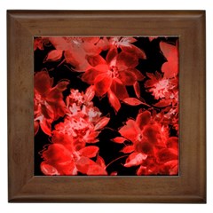 Red Flower  Framed Tiles by Brittlevirginclothing