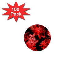 Red Flower  1  Mini Magnets (100 Pack)  by Brittlevirginclothing