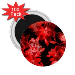 Red Flower  2 25  Magnets (100 Pack)  by Brittlevirginclothing