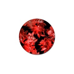 Red Flower  Golf Ball Marker (4 Pack) by Brittlevirginclothing