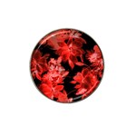 red flower  Hat Clip Ball Marker (10 pack) Front