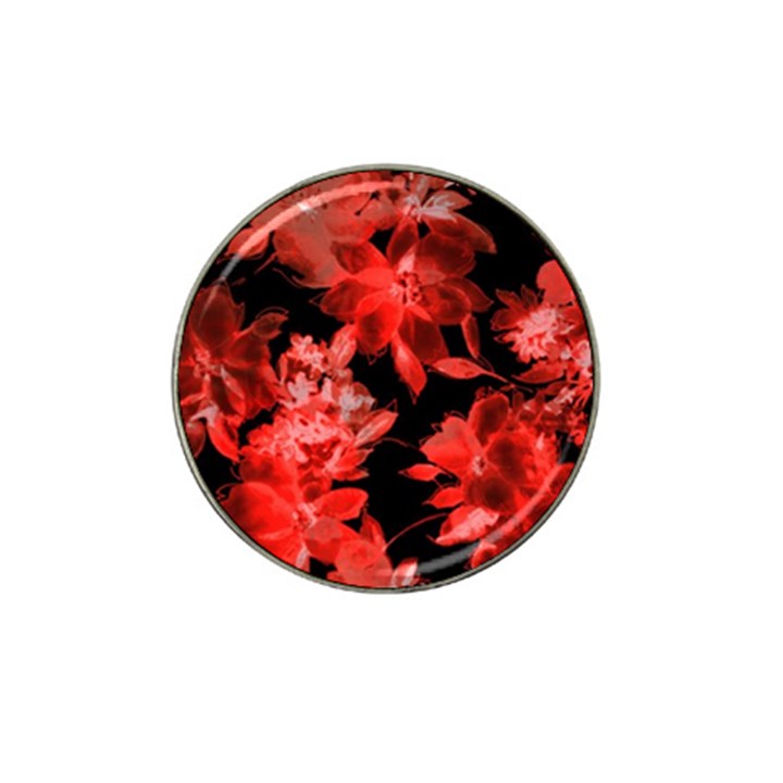 red flower  Hat Clip Ball Marker (10 pack)