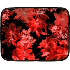 Red Flower  Fleece Blanket (mini) by Brittlevirginclothing