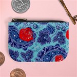 Red pearled roses Mini Coin Purses Front