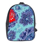 Red pearled roses School Bags (XL)  Front