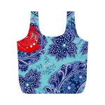 Red pearled roses Full Print Recycle Bags (M)  Back