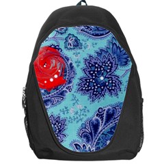 Red Pearled Roses Backpack Bag by Brittlevirginclothing