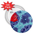 Red pearled roses  2.25  Buttons (100 pack)  Front