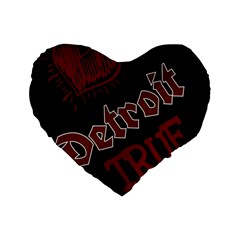 Dcldtv1 Standard 16  Premium Flano Heart Shape Cushions by DetroitTrue