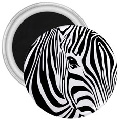 Animal Cute Pattern Art Zebra 3  Magnets by Amaryn4rt