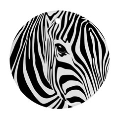 Animal Cute Pattern Art Zebra Ornament (round)  by Amaryn4rt