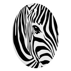 Animal Cute Pattern Art Zebra Ornament (oval)  by Amaryn4rt