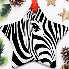 Animal Cute Pattern Art Zebra Ornament (star)  by Amaryn4rt