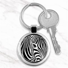 Animal Cute Pattern Art Zebra Key Chains (round)  by Amaryn4rt