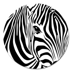 Animal Cute Pattern Art Zebra Magnet 5  (round) by Amaryn4rt