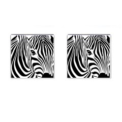 Animal Cute Pattern Art Zebra Cufflinks (square) by Amaryn4rt