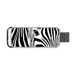 Animal Cute Pattern Art Zebra Portable Usb Flash (two Sides) by Amaryn4rt