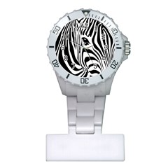 Animal Cute Pattern Art Zebra Plastic Nurses Watch by Amaryn4rt