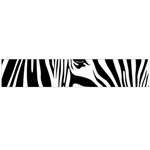 Animal Cute Pattern Art Zebra Flano Scarf (Large) Back