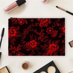 Small Red Roses Cosmetic Bag (large)  by Brittlevirginclothing