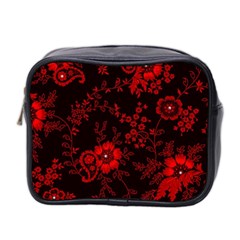 Small Red Roses Mini Toiletries Bag 2-side by Brittlevirginclothing