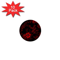 Small Red Roses 1  Mini Buttons (10 Pack)  by Brittlevirginclothing