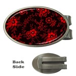 Small Red Roses Money Clips (Oval)  Front