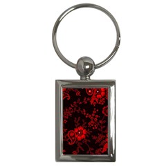 Small Red Roses Key Chains (rectangle)  by Brittlevirginclothing