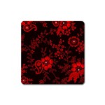 Small Red Roses Square Magnet Front