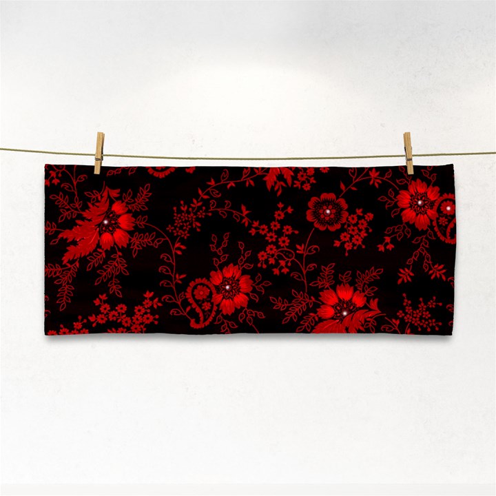 Small Red Roses Hand Towel