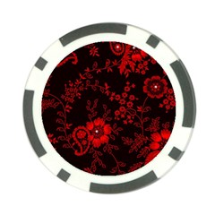 Small Red Roses Poker Chip Card Guards (10 Pack)  by Brittlevirginclothing