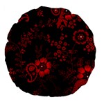 Small Red Roses Large 18  Premium Flano Round Cushions Back