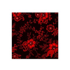 Small Red Roses Satin Bandana Scarf by Brittlevirginclothing