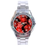 Red roses  Stainless Steel Analogue Watch Front