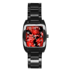 Red Roses  Stainless Steel Barrel Watch by Brittlevirginclothing