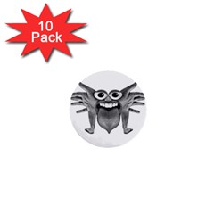 Body Part Monster Illustration 1  Mini Buttons (10 Pack)  by dflcprints