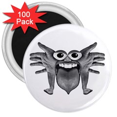 Body Part Monster Illustration 3  Magnets (100 Pack) by dflcprints