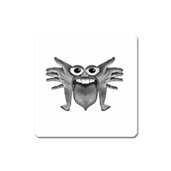 Body Part Monster Illustration Square Magnet by dflcprints