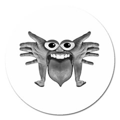 Body Part Monster Illustration Magnet 5  (round) by dflcprints